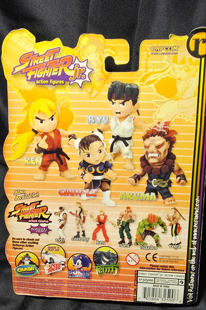 1999 ReSaurus Street Fighter Jr Akuma Action Figure New Sealed - Shelf Wear