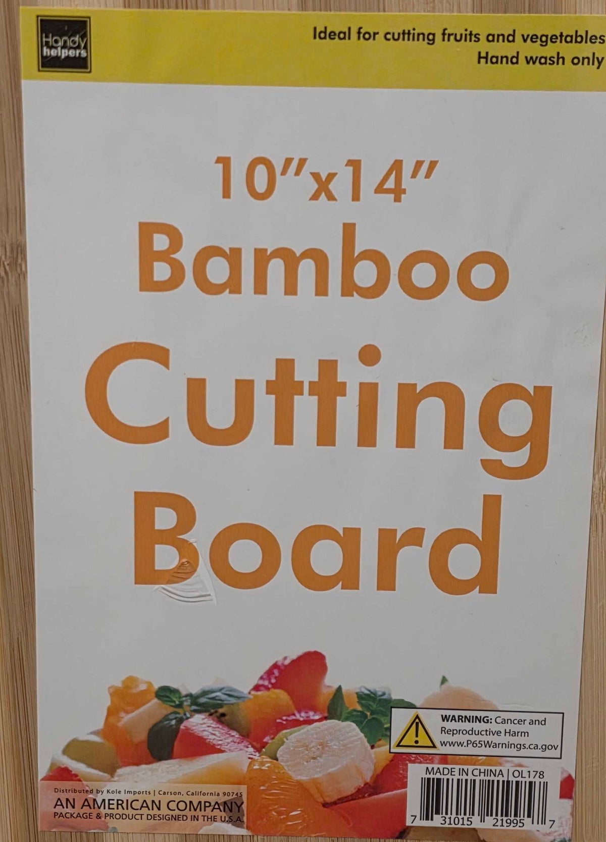 Striped Bamboo Cutting Board